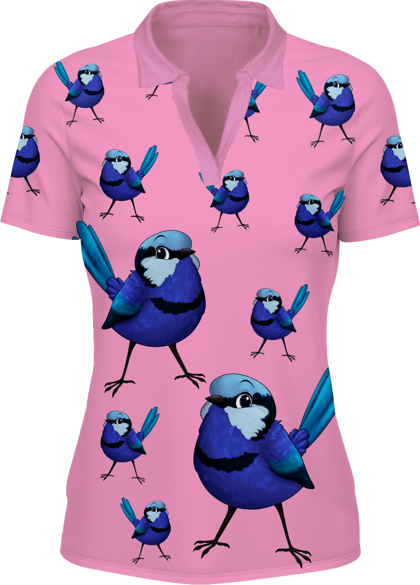 Blue Wren Women's Polo - fungear.com.au