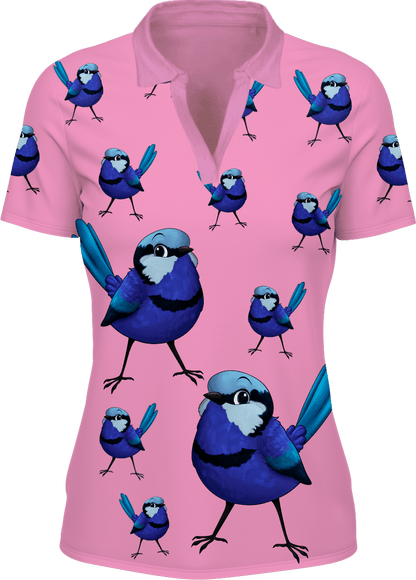 Blue Wren Women's Polo - fungear.com.au