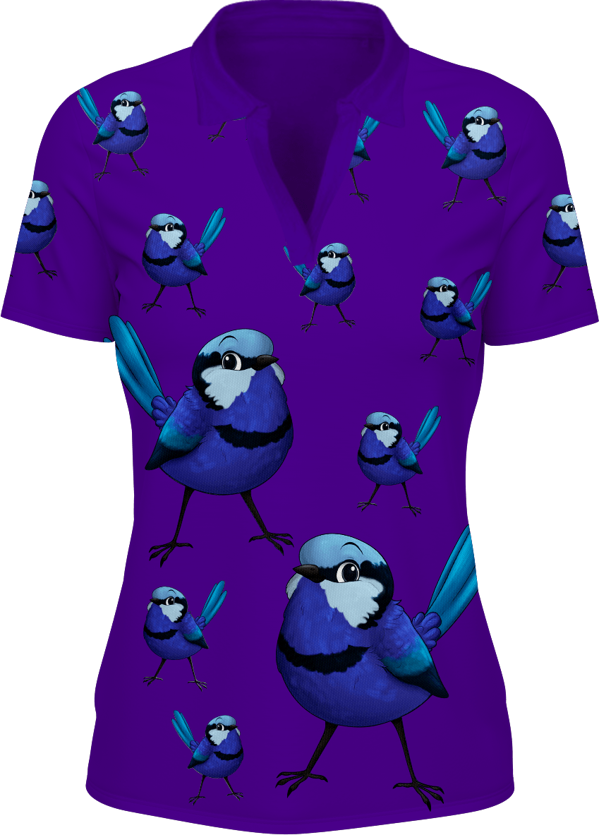 Blue Wren Women's Polo - fungear.com.au