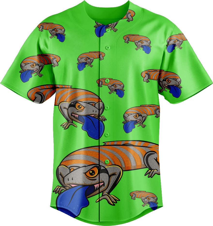 Bluey Lizard Baseball Jerseys - fungear.com.au