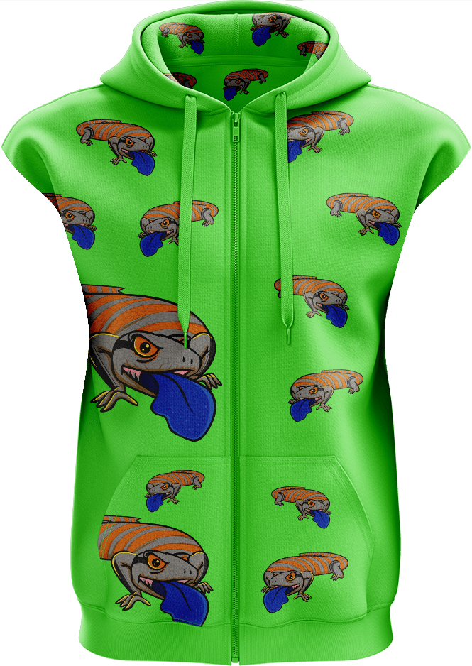 Bluey Lizard Full Zip Sleeveless Hoodie Jackets