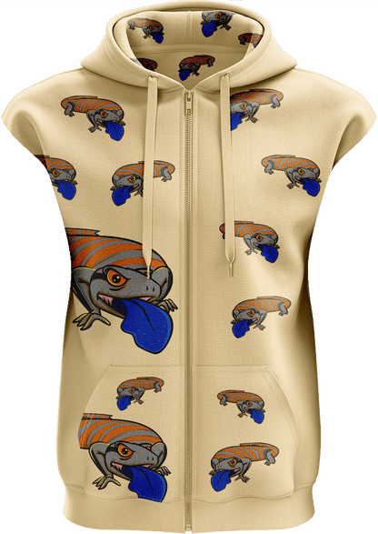 Bluey Lizard Full Zip Sleeveless Hoodie Jackets - fungear.com.au