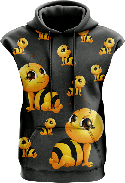 Buzz Bee Full Zip Sleeveless Hoodie Jackets - fungear.com.au