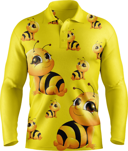 Buzz Bee Men's Long Sleeve Polo - fungear.com.au