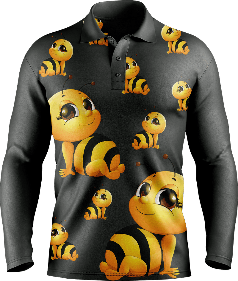 Buzz Bee Men's Long Sleeve Polo