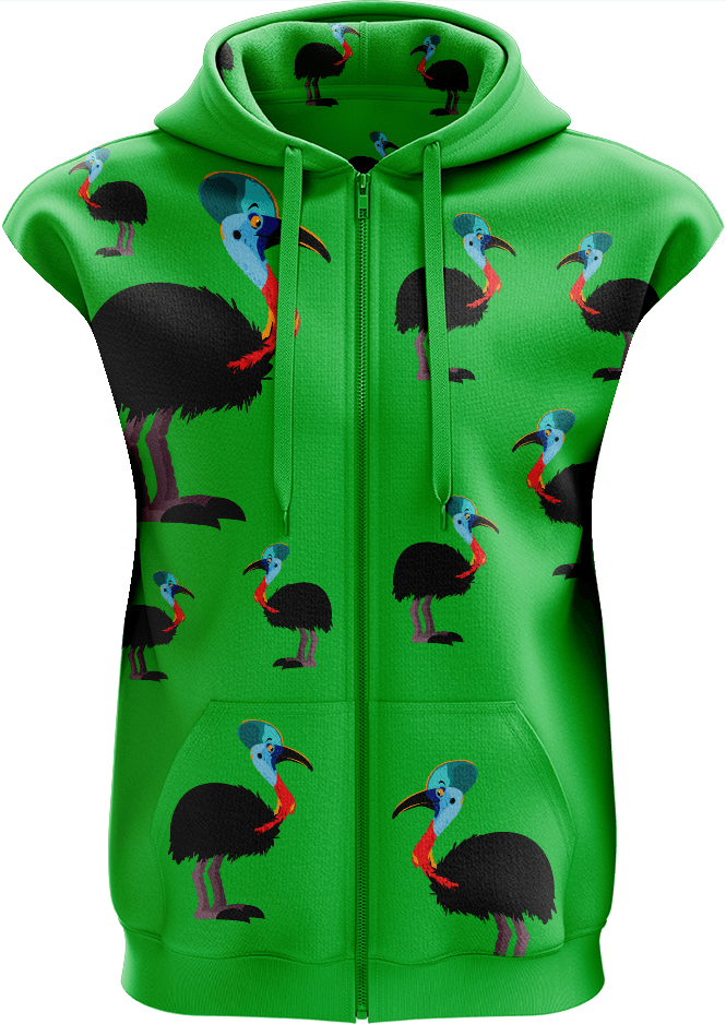 Casanova Cassowary Full Zip Sleeveless Hoodie Jackets - fungear.com.au