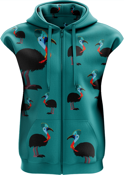 Casanova Cassowary Full Zip Sleeveless Hoodie Jackets - fungear.com.au