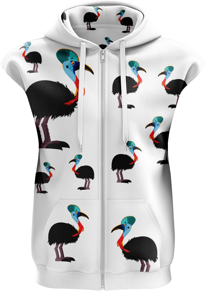 Casanova Cassowary Full Zip Sleeveless Hoodie Jackets - fungear.com.au