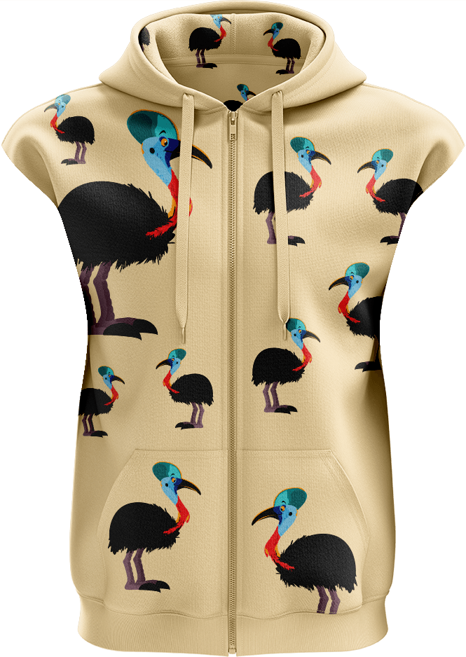 Casanova Cassowary Full Zip Sleeveless Hoodie Jackets - fungear.com.au