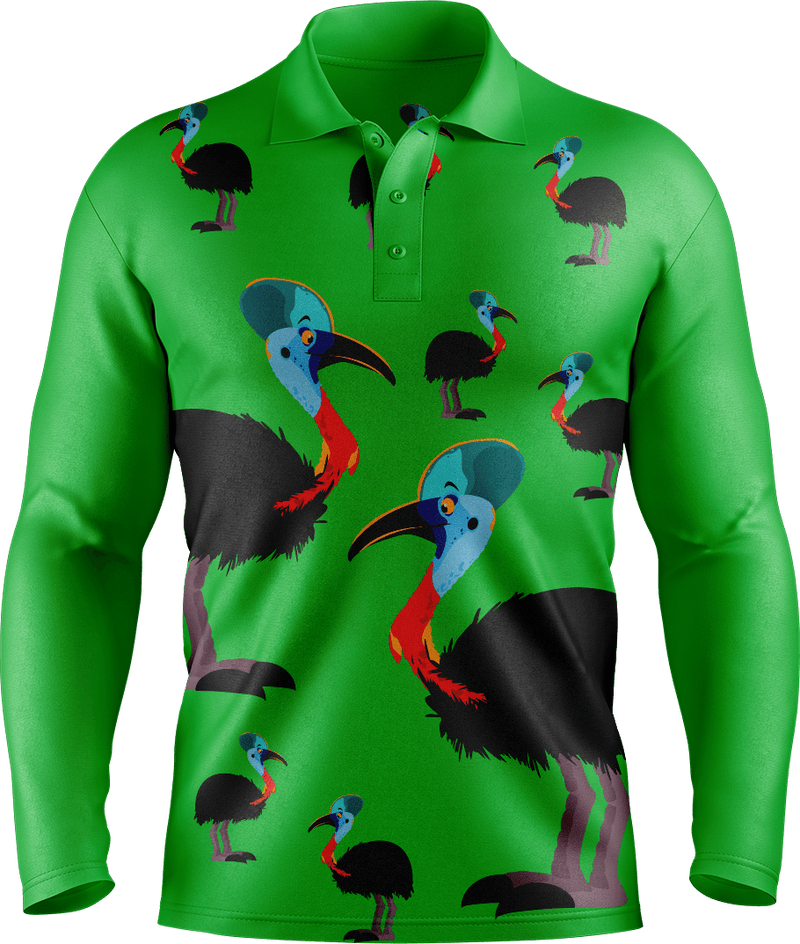 Casanova Cassowary Men's Long Sleeve Polo