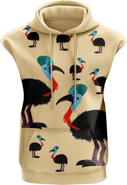 Casanova Cassowary Sleeveless Hoodie - fungear.com.au