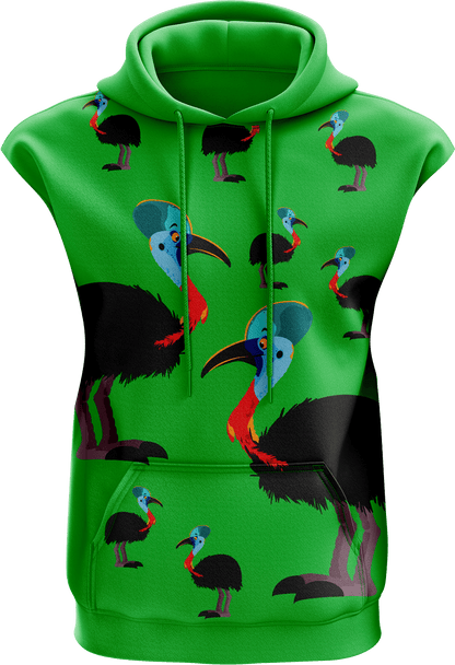 Casanova Cassowary Sleeveless Hoodie - fungear.com.au