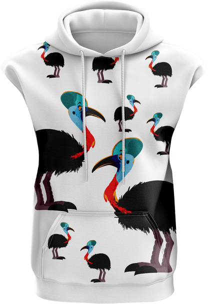 Casanova Cassowary Sleeveless Hoodie - fungear.com.au