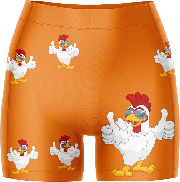 Cheeky Chook Ladies Gym Shorts - fungear.com.au