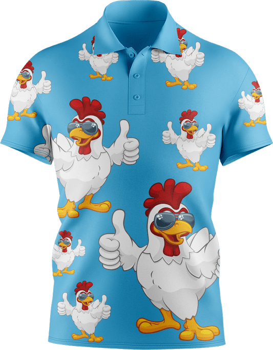 Cheeky Chook Men's Short Sleeve Polo - fungear.com.au