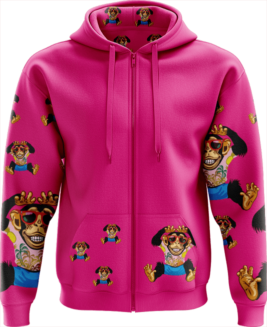 Cheeky Monkey Full Zip Hoodies Jacket - fungear.com.au