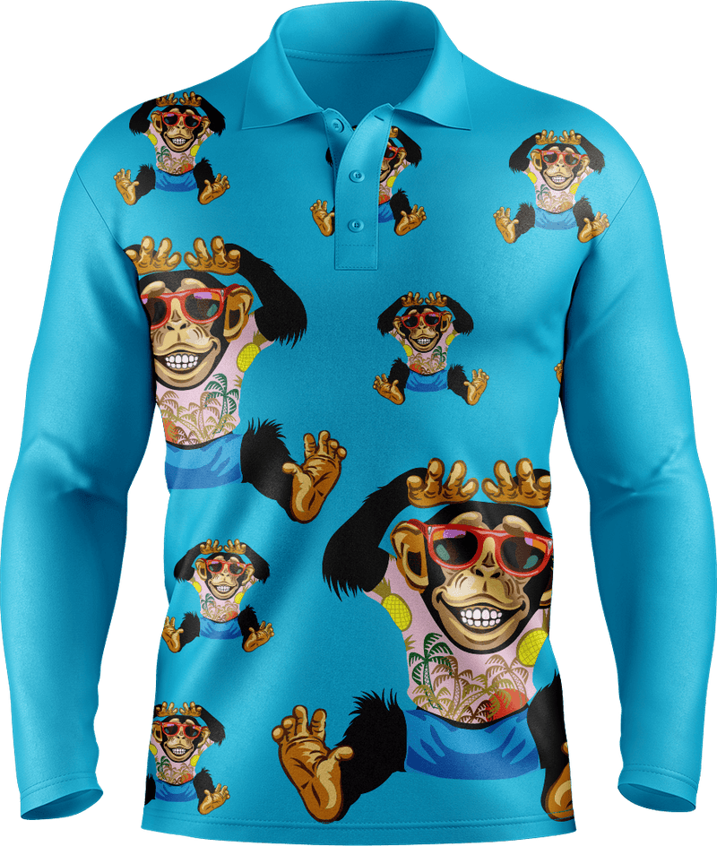 Cheeky Monkey Men's Long Sleeve Polo