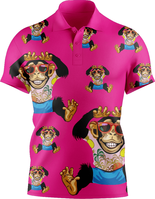 Cheeky Monkey Men's Short Sleeve Polo - fungear.com.au