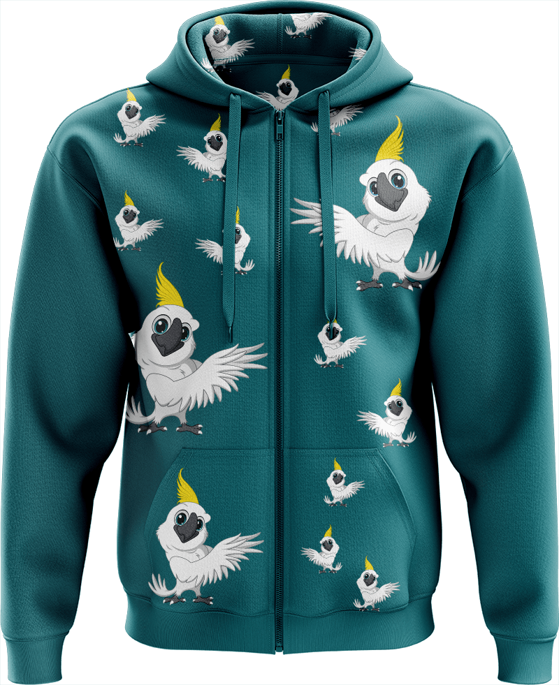 Cool Cockatoo Full Zip Hoodies Jacket