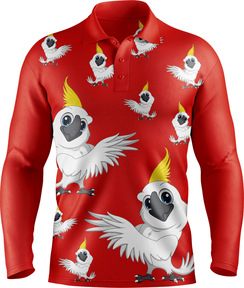 Cool Cockatoo Men's Long Sleeve Polo