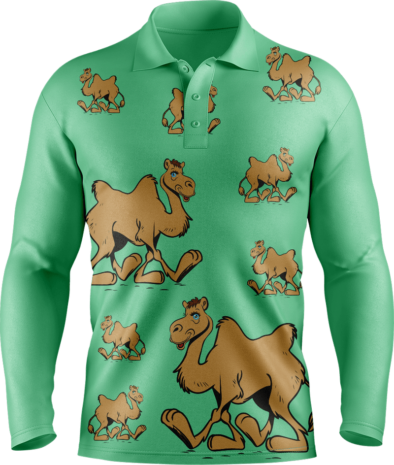 Cool Camel Men's Long Sleeve Polo