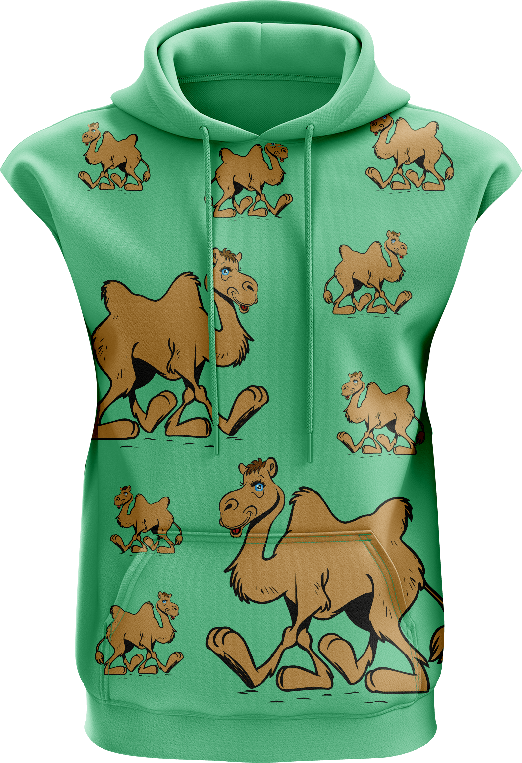 Cool Camel Sleeveless Hoodie - fungear.com.au