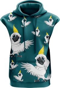 Cool Cockatoo Full Zip Sleeveless Hoodie Jackets 2