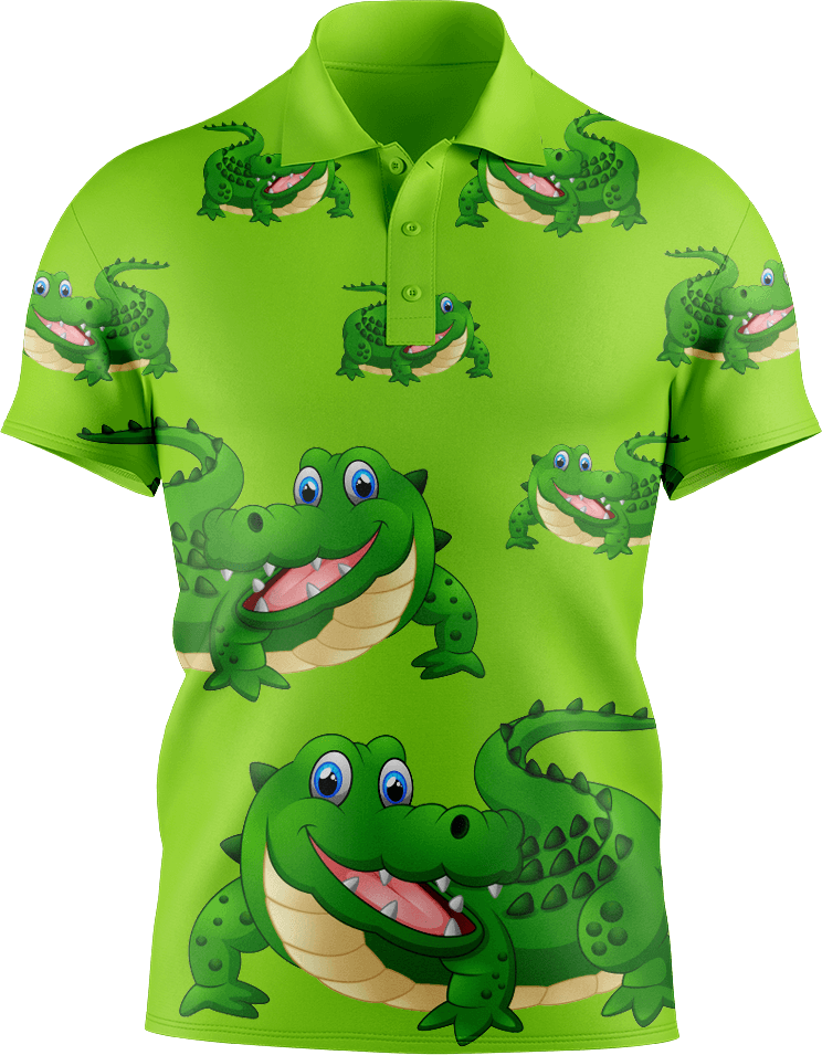 Crazy Croc Men's Short Sleeve Polo - fungear.com.au
