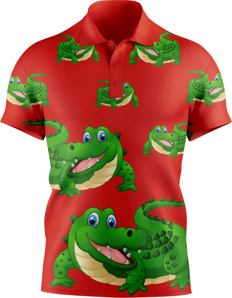 Crazy Croc Men's Short Sleeve Polo Clearance