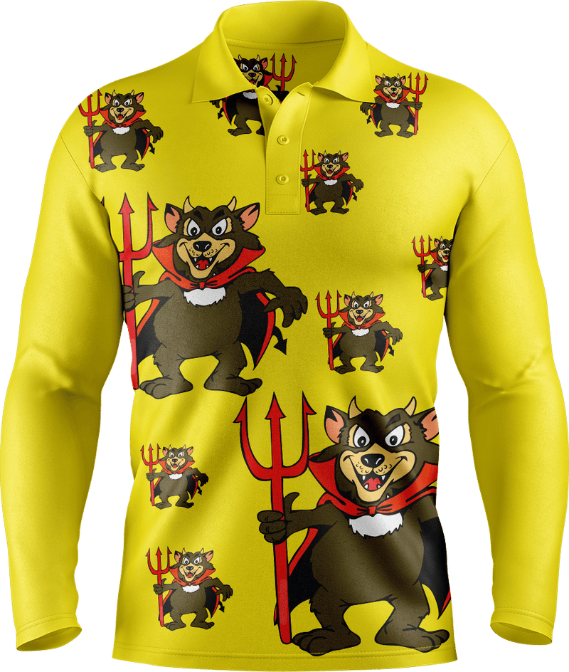 Devil Wears Fungear Men's Long Sleeve Polo