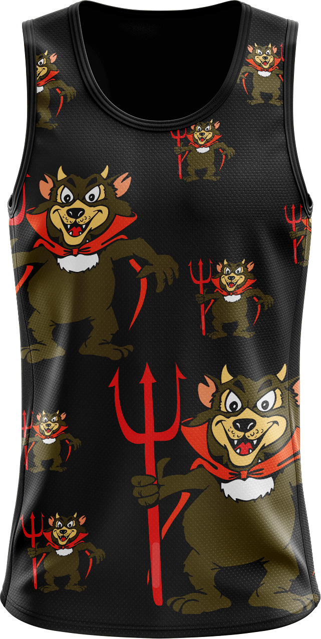 Devil Wears Fungear Singlets - fungear.com.au