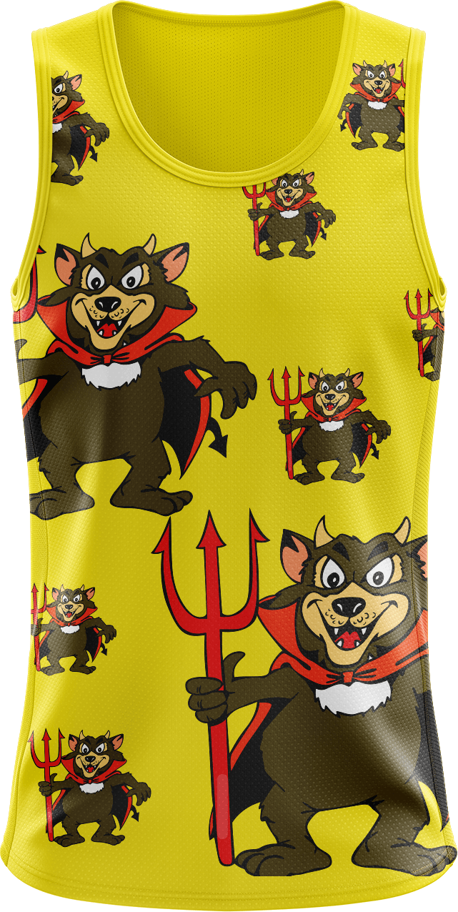 Devil Wears Fungear Singlets - fungear.com.au