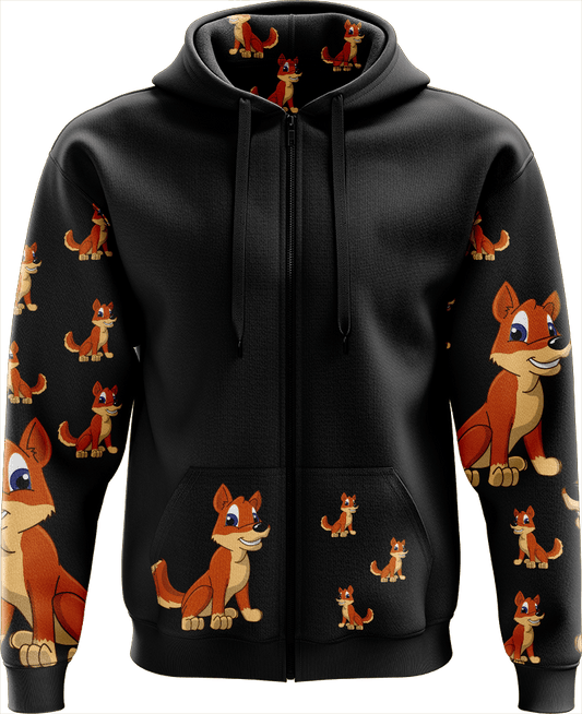 Dizzie Dingo Full Zip Hoodies Jacket - fungear.com.au