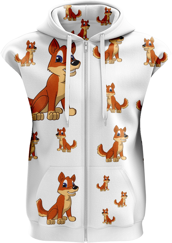 Dizzie Dingo Full Zip Sleeveless Hoodie Jackets