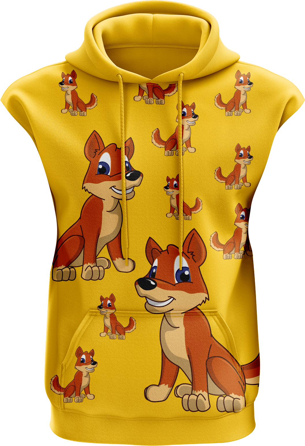 Dizzie Dingo Sleeveless Hoodie - fungear.com.au