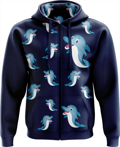 Dolphin Full Zip Hoodies Jacket - fungear.com.au