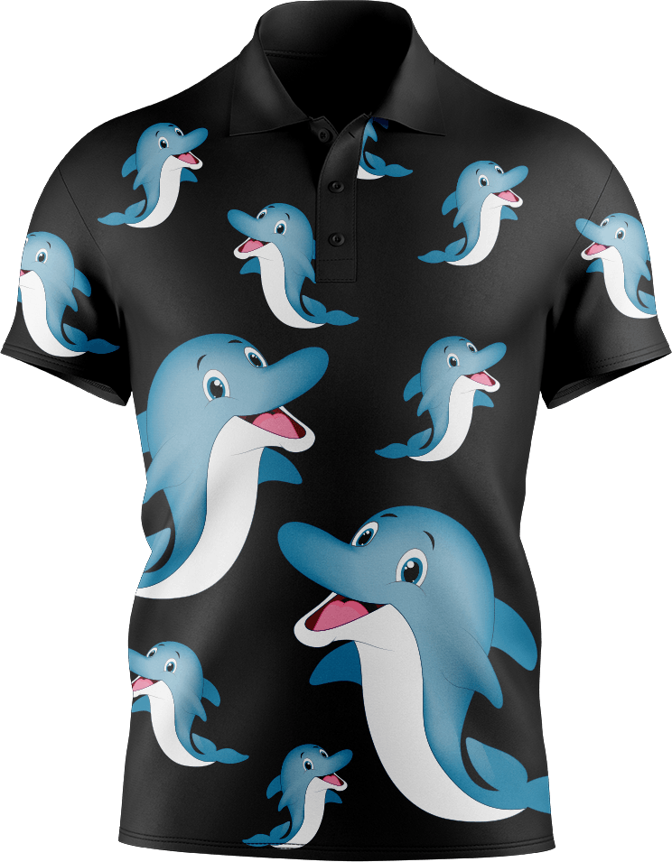 Dolphin Men's Short Sleeve Polo - fungear.com.au