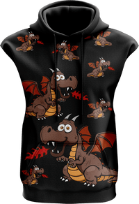 Dopey Dragon Full Zip Sleeveless Hoodie Jackets 1