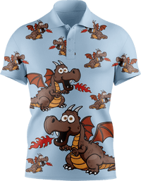Dopey Dragon Men's Short Sleeve Polo 4
