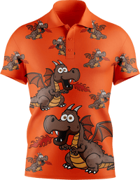 Dopey Dragon Men's Short Sleeve Polo 3
