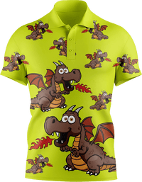Dopey Dragon Men's Short Sleeve Polo 1