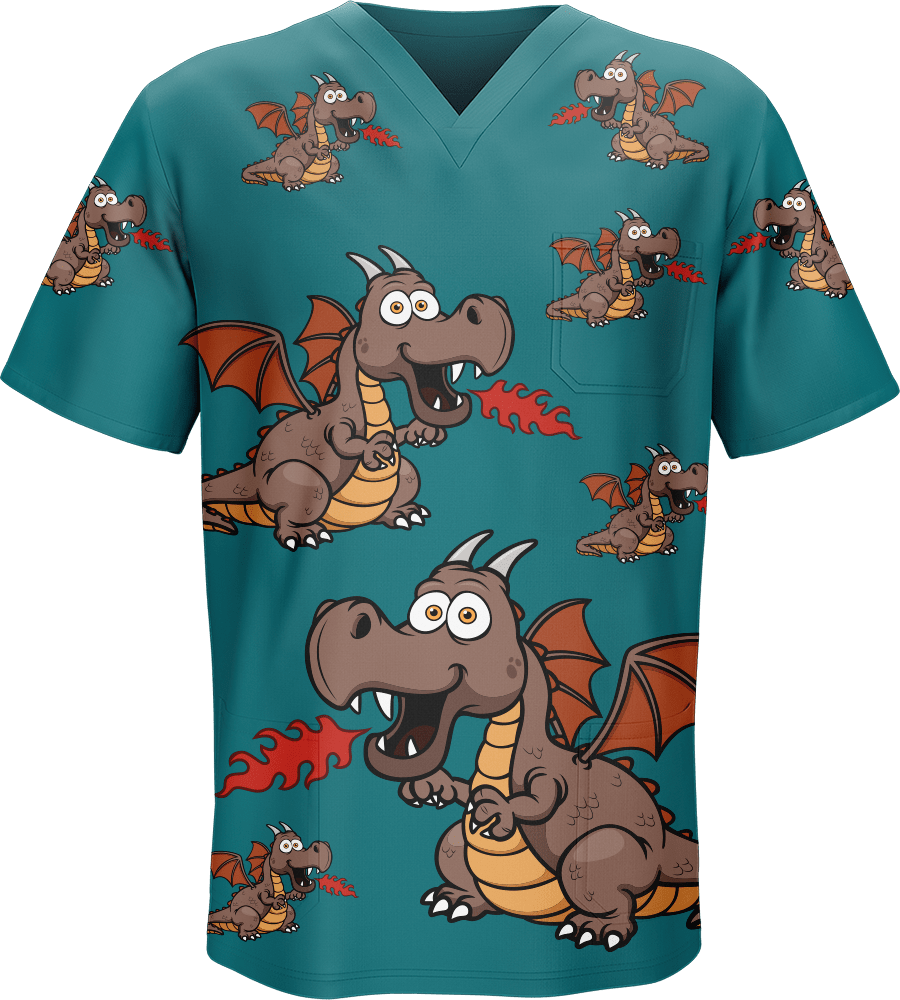 Dopey Dragon Scrubs - fungear.com.au