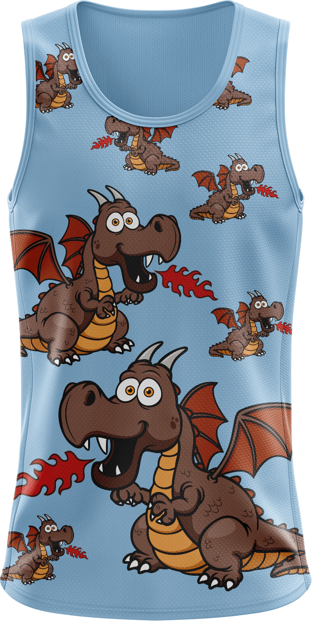 Dopey Dragon Singlets - fungear.com.au