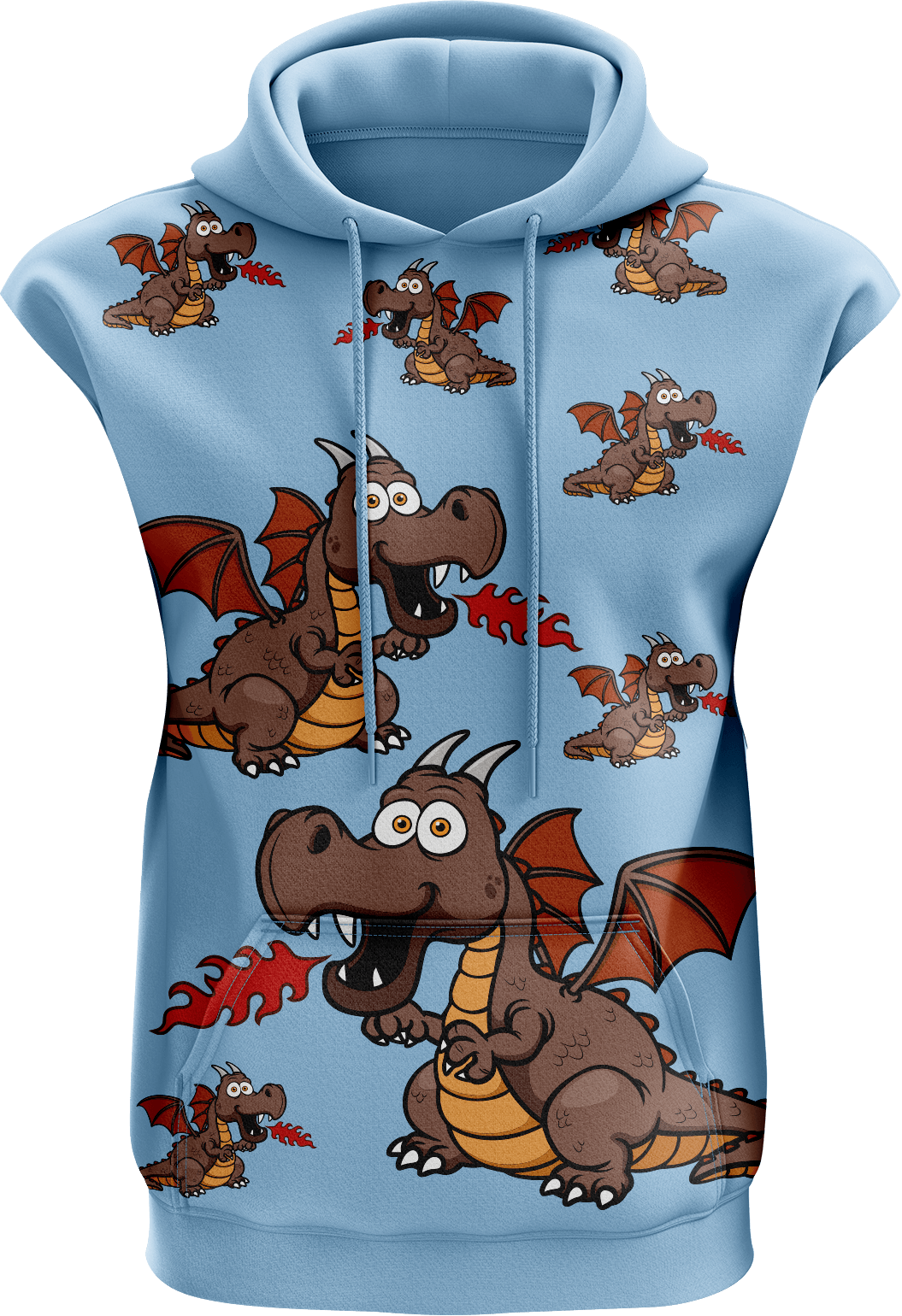 Dopey Dragon Sleeveless Hoodie - fungear.com.au