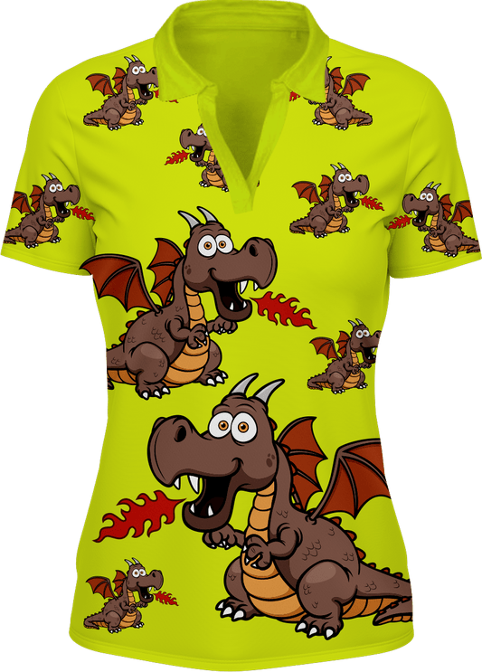 Dopey Dragon Women's Polo - fungear.com.au