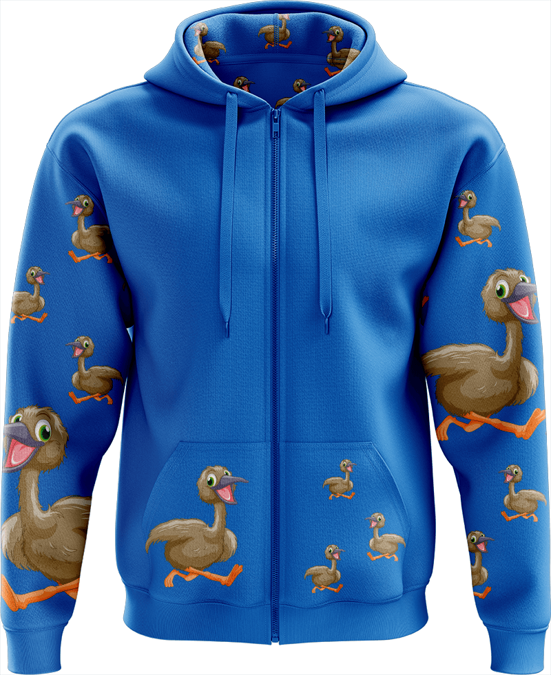 Effie Emu Full Zip Hoodies Jacket - fungear.com.au