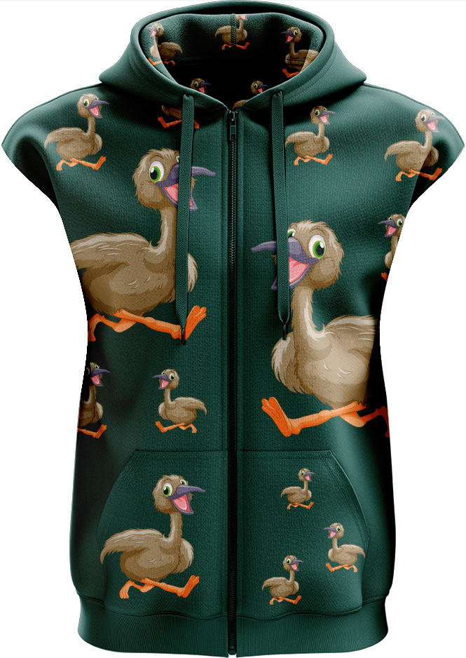 Effie Emu Full Zip Sleeveless Hoodie Jackets