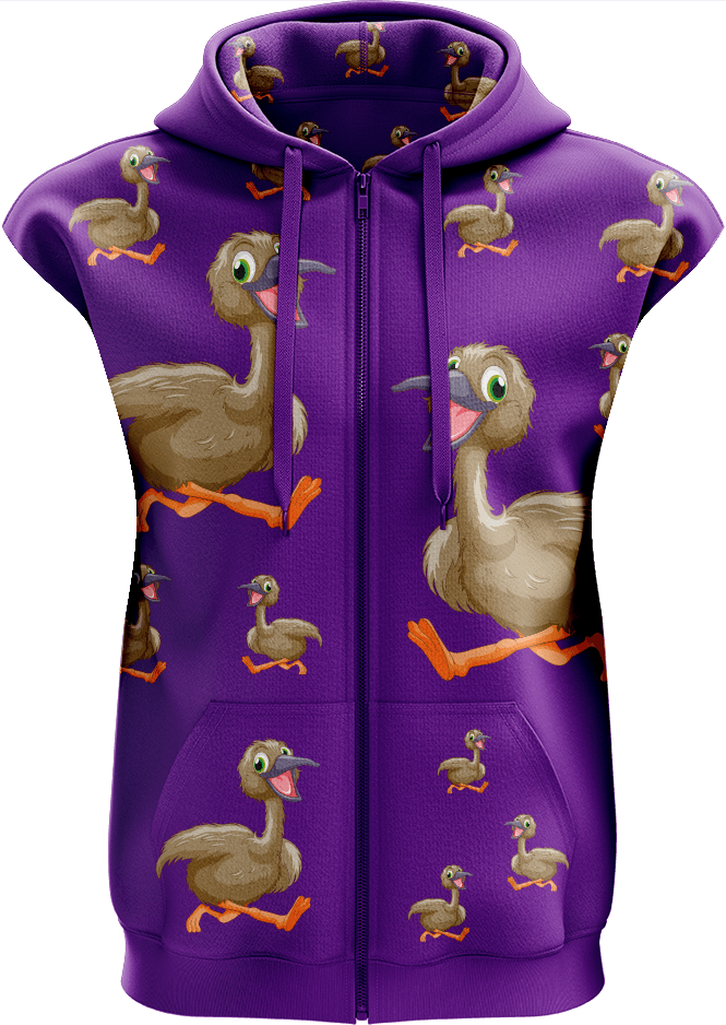 Effie Emu Full Zip Sleeveless Hoodie Jackets - fungear.com.au