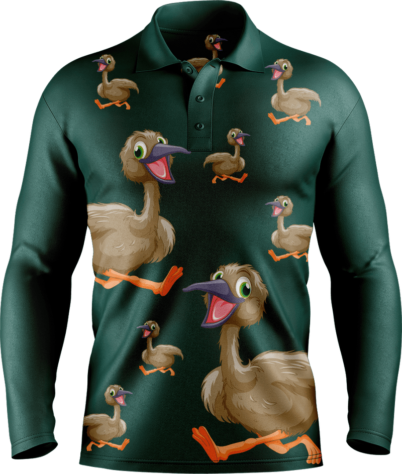 Effie Emu Men's Long Sleeve Polo