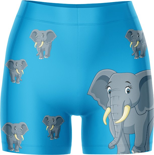 Ellie Elephant Ladies Gym Shorts - fungear.com.au